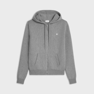 셀린느 트리옹프 울&캐시미어 후드집업 그레이