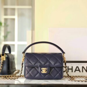 25fw 샤넬 탑핸들 플랩백 네이비 Mini
