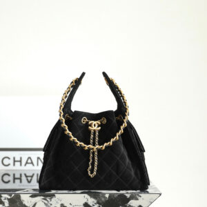 25fw 샤넬 호보백 스웨이드 블랙 S