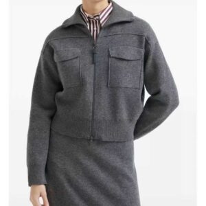 브루넬로 캐시미어 니트집업 2color